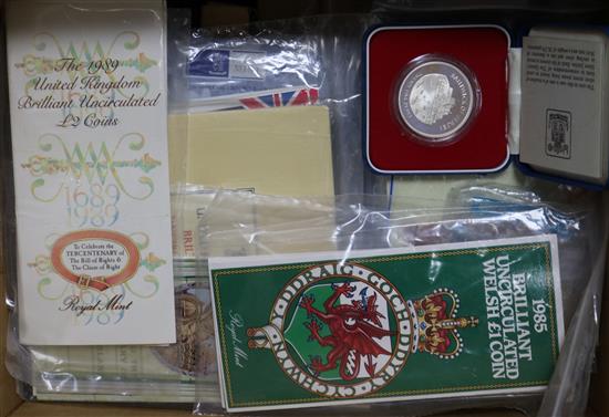 A collection of Queen Elizabeth II proof coin sets (list available)